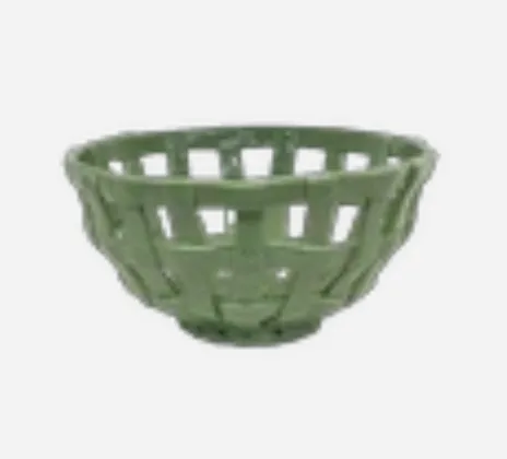 [018943] Panier ceramic rond vert - OPJET PARIS
