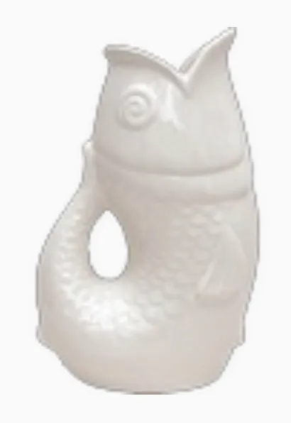 [018202] Vase poisson XXL blanc - OPJET PARIS