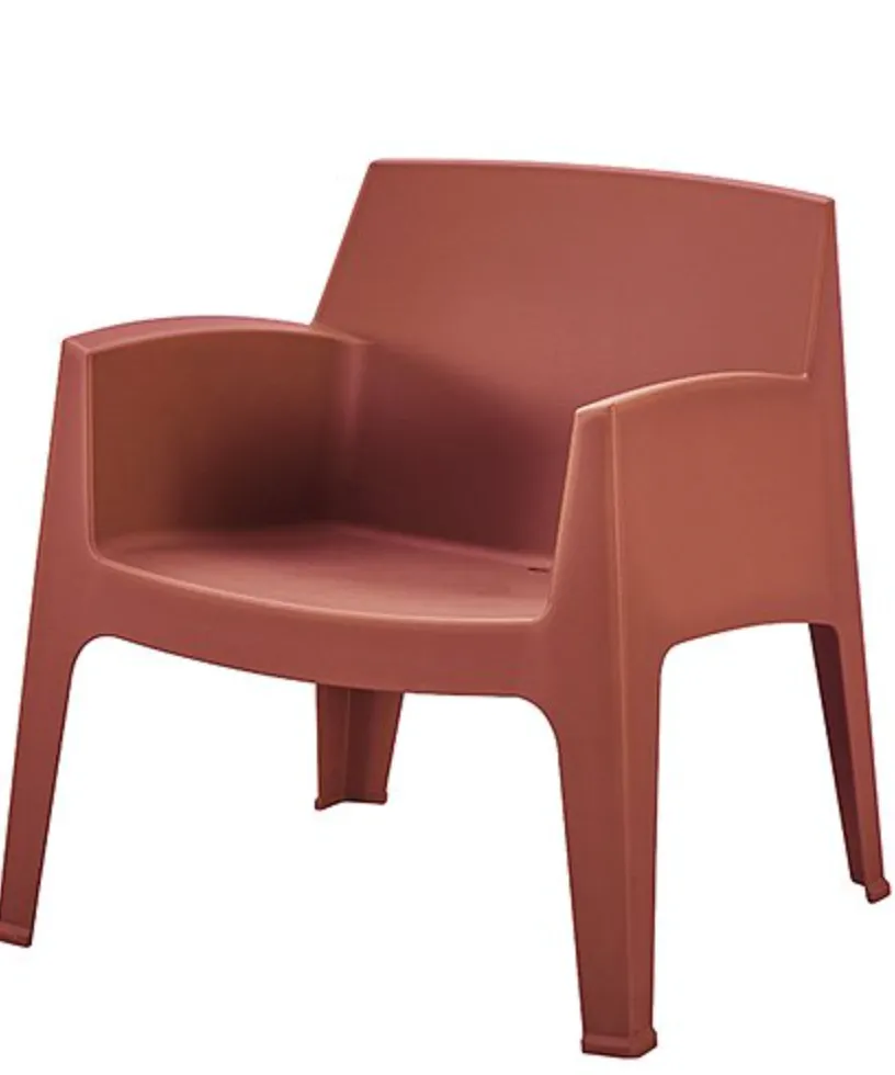 [LM2325RD] Fauteuil exterieur lounge rouge - PRESENT TIME