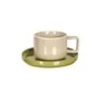 [017834] Tasse et sous tasse chic beige/kaki - OPJET PARIS