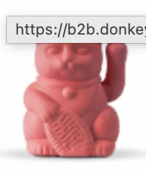 [350018] Lucky cat solar berry red - DONKEY