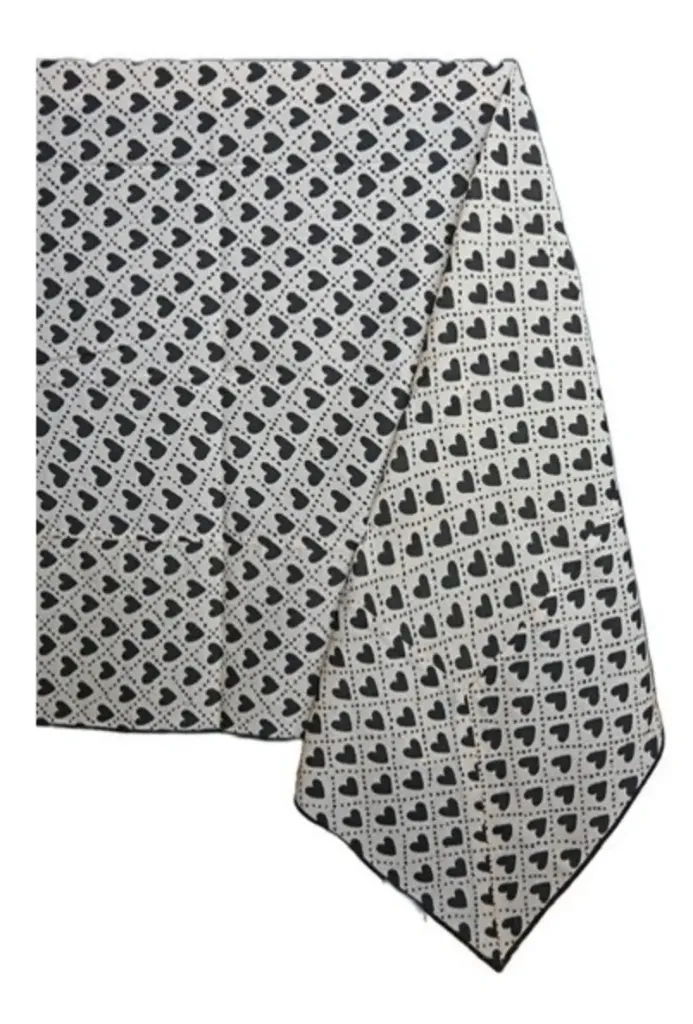 [GT-3622-CO-CA/2] Nappe 170x250 les coeurs carbone - BONCOEURS