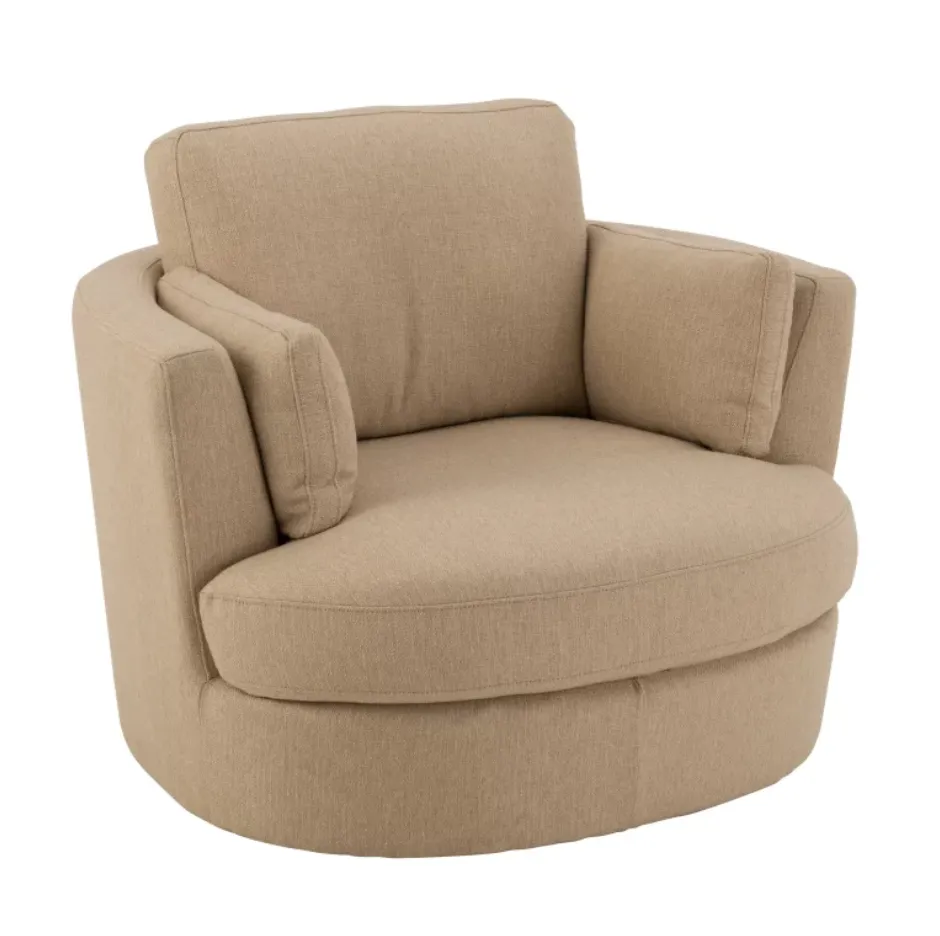 [5018] Fauteuil pivotant beige - J-LINE