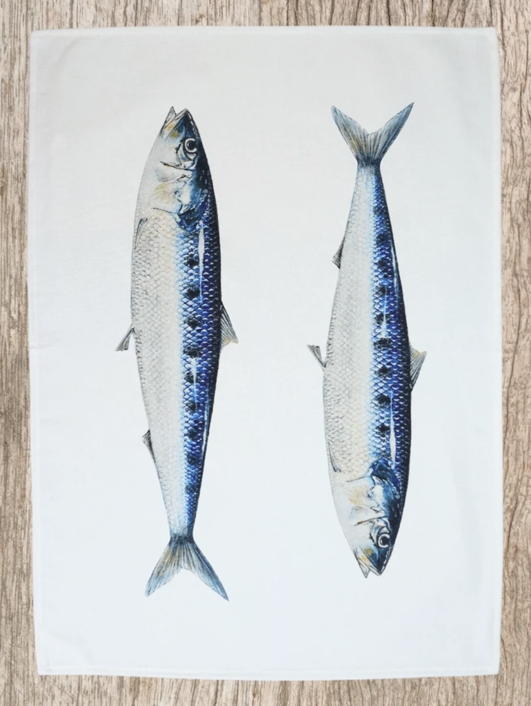 [TRC-SRD] Torchon 100% coton les sardines - VAREK